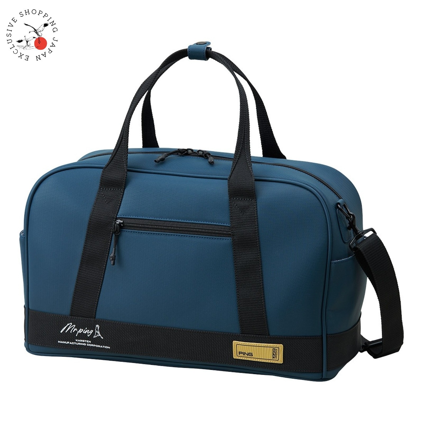Ping Golf Gold Line Boston Duffel Bag 2025 Model Unisex Compact Shoulder Navy