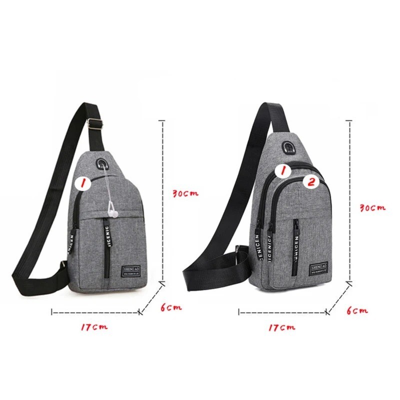 Men’s Chest Bag New Fashion Korean-Style Casual Sports Water-Proof Shoulder Cros