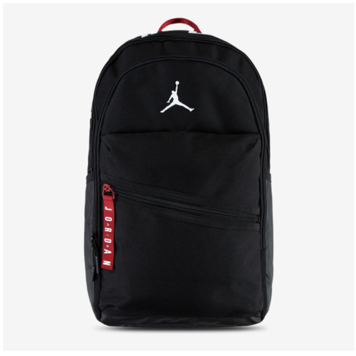 Patrol Backpack Black White Red 29L Laptop School Travel Bag
