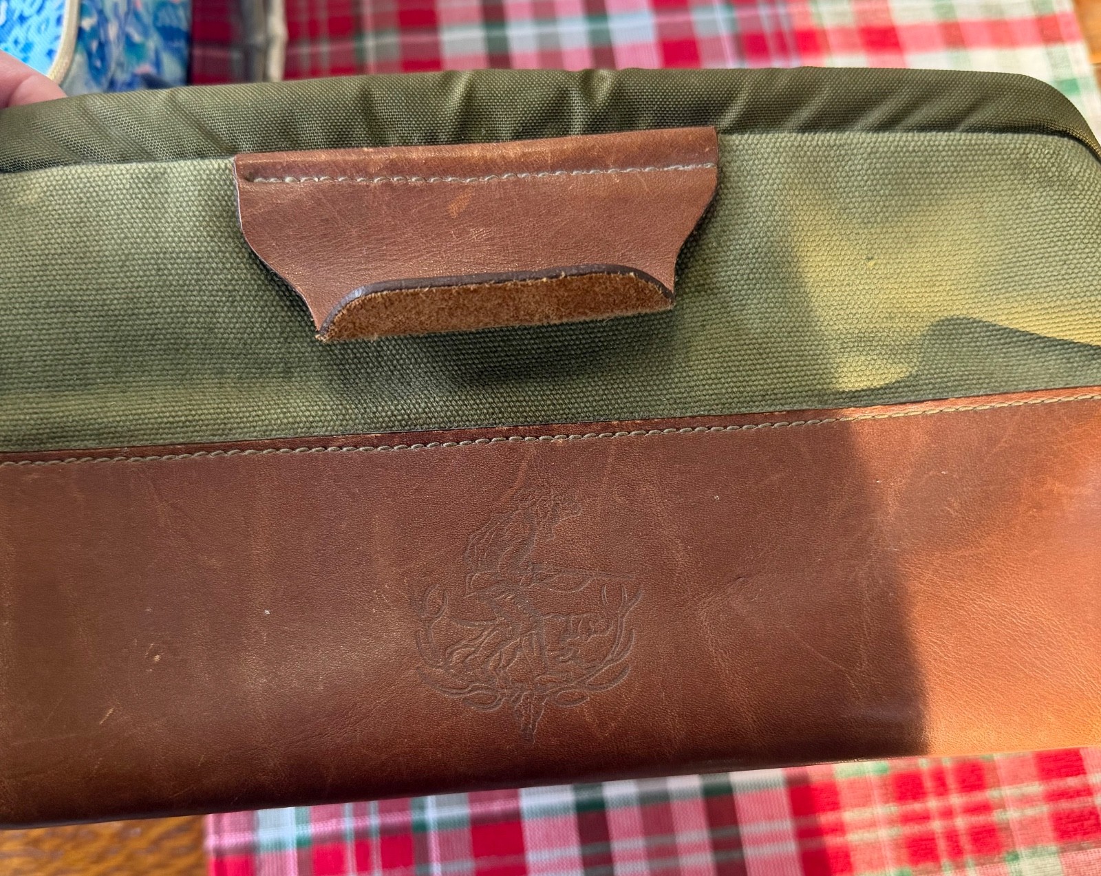 gokeys olive and brown men’s touletry bag