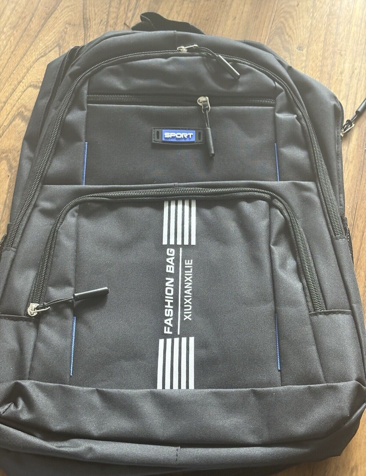 XIUXIANXILIE Fashion Adjustable Backpack Bag Sport Black Multi-Compartment – NEW