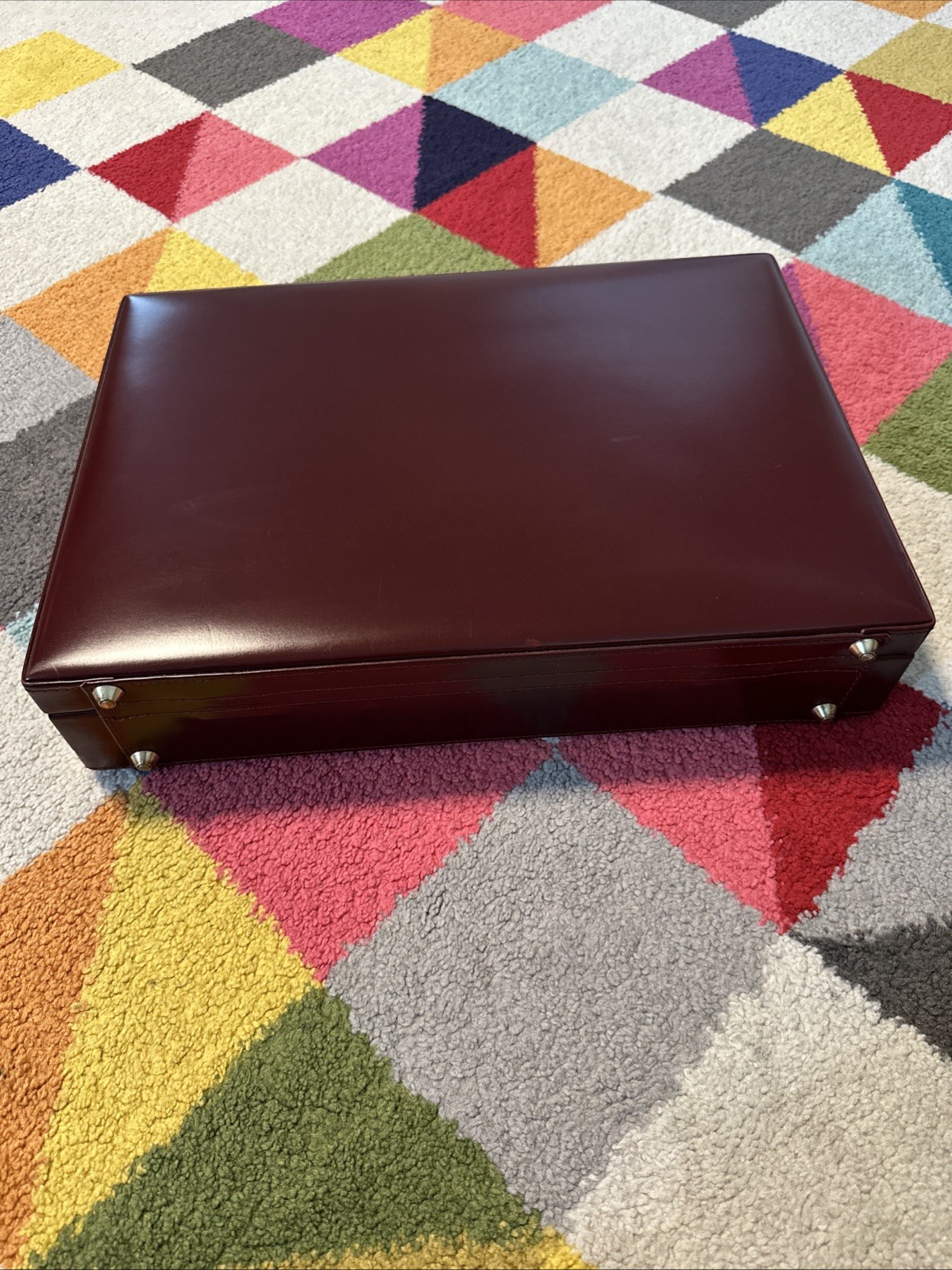Leather Briefcase Cognac Brown