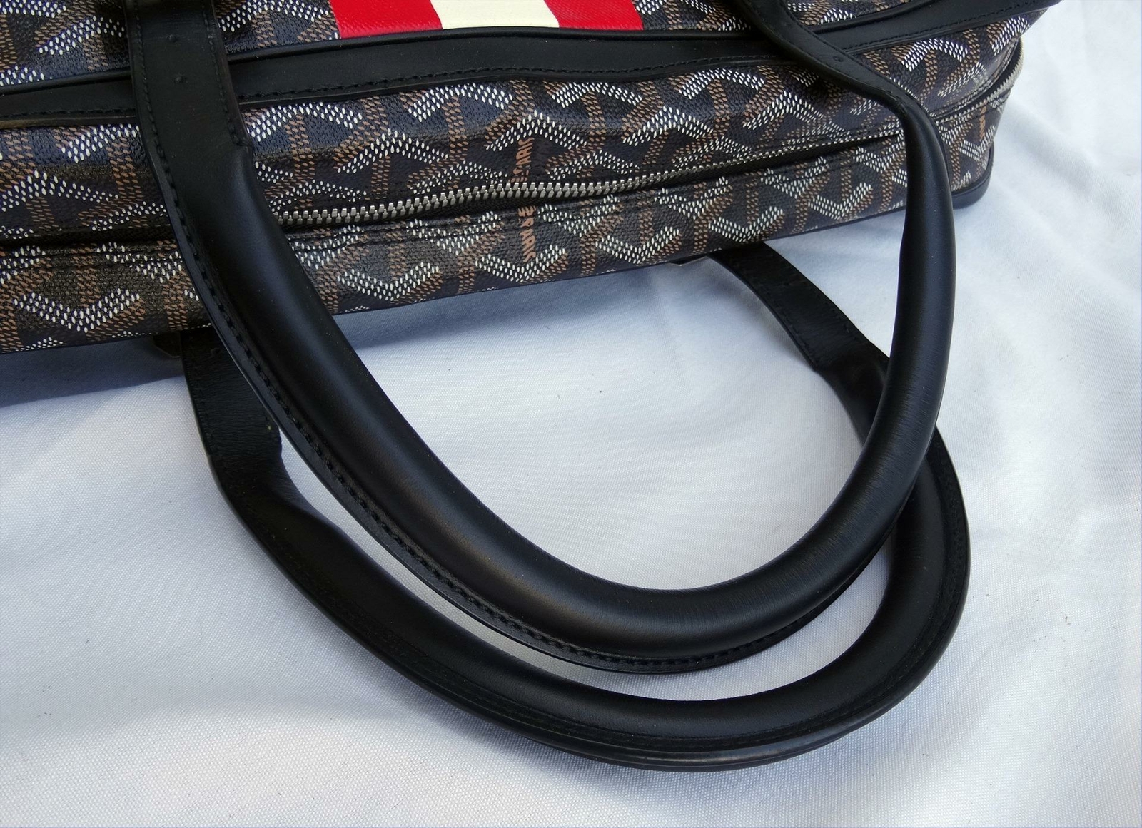 *AUTHENTIC* GOYARD Chevron Diplomat BRIEFCASE BLACK BAG Attache Monogrammed 24