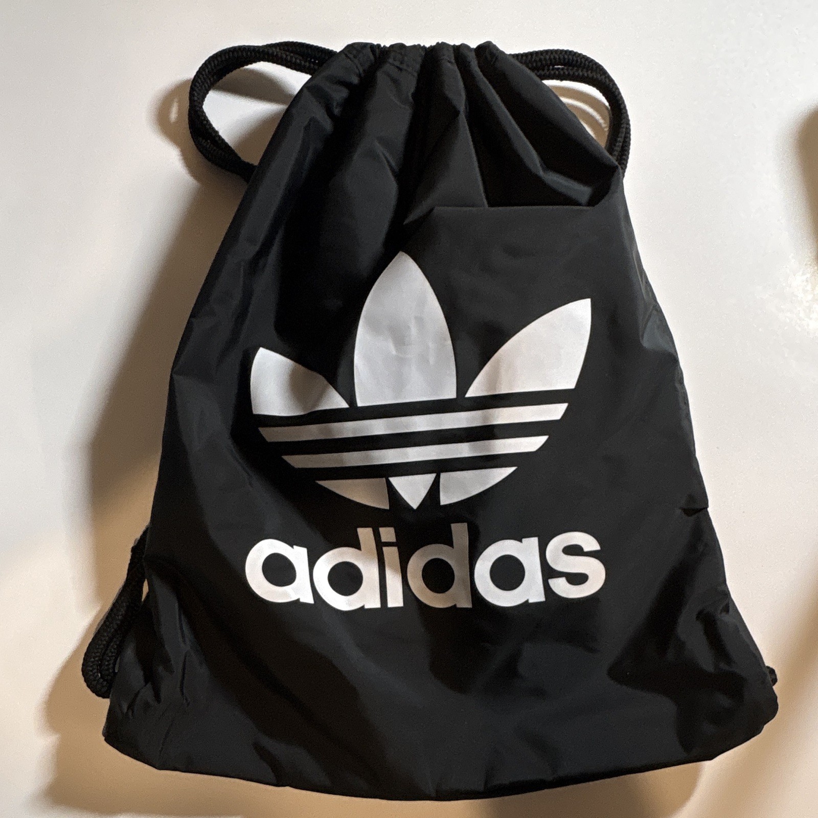 Adidas Originals Trefoil Black Drawstring Sackpack Backpack Lightweight Unisex