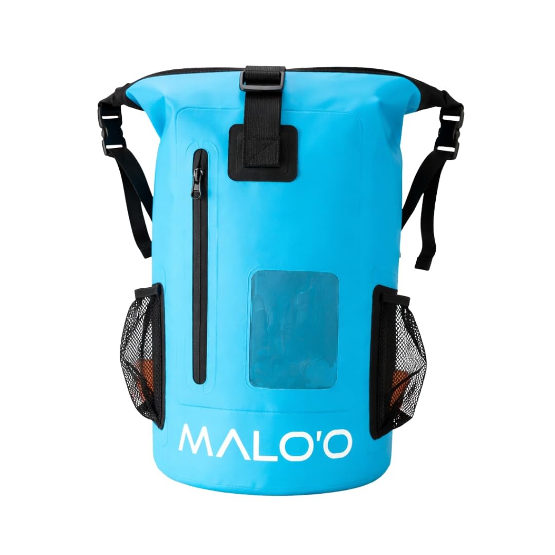Malo’o 30L Waterproof Dry Bag Backpack – Roll Top Heavy Duty 500D PVC Dry Pac…