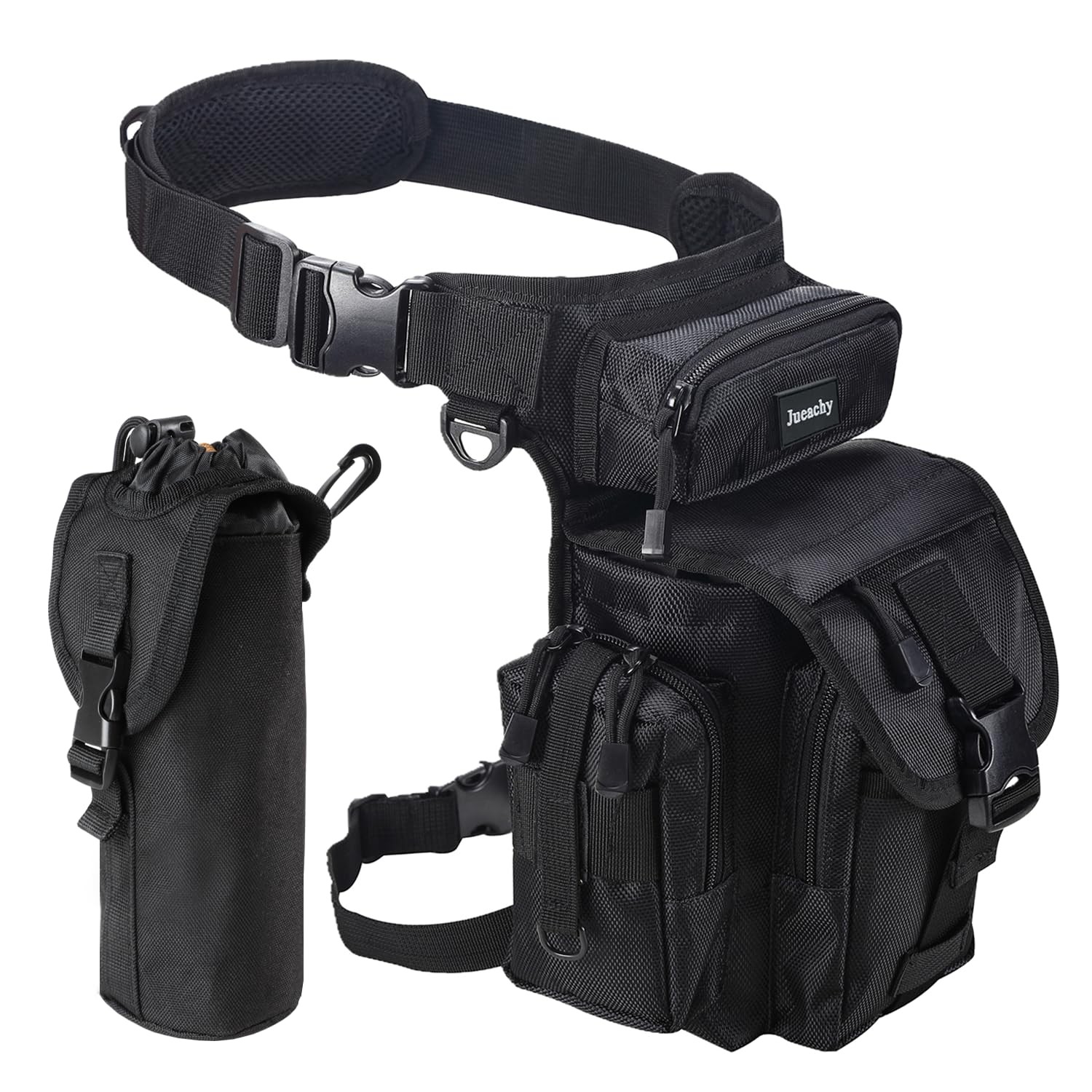 Tactical Drop Leg Bag Men Metal Detecting Thigh Pack Water Bottle Pouch