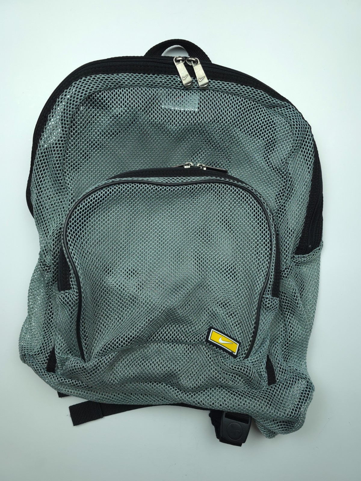 Y2K 2005 Nike Gray Black Full Mesh Backpack