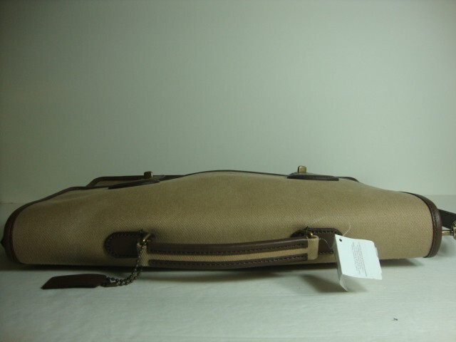 Brand New Men Coach Brief Canvas Messenger Bag F70905 B4/Jute