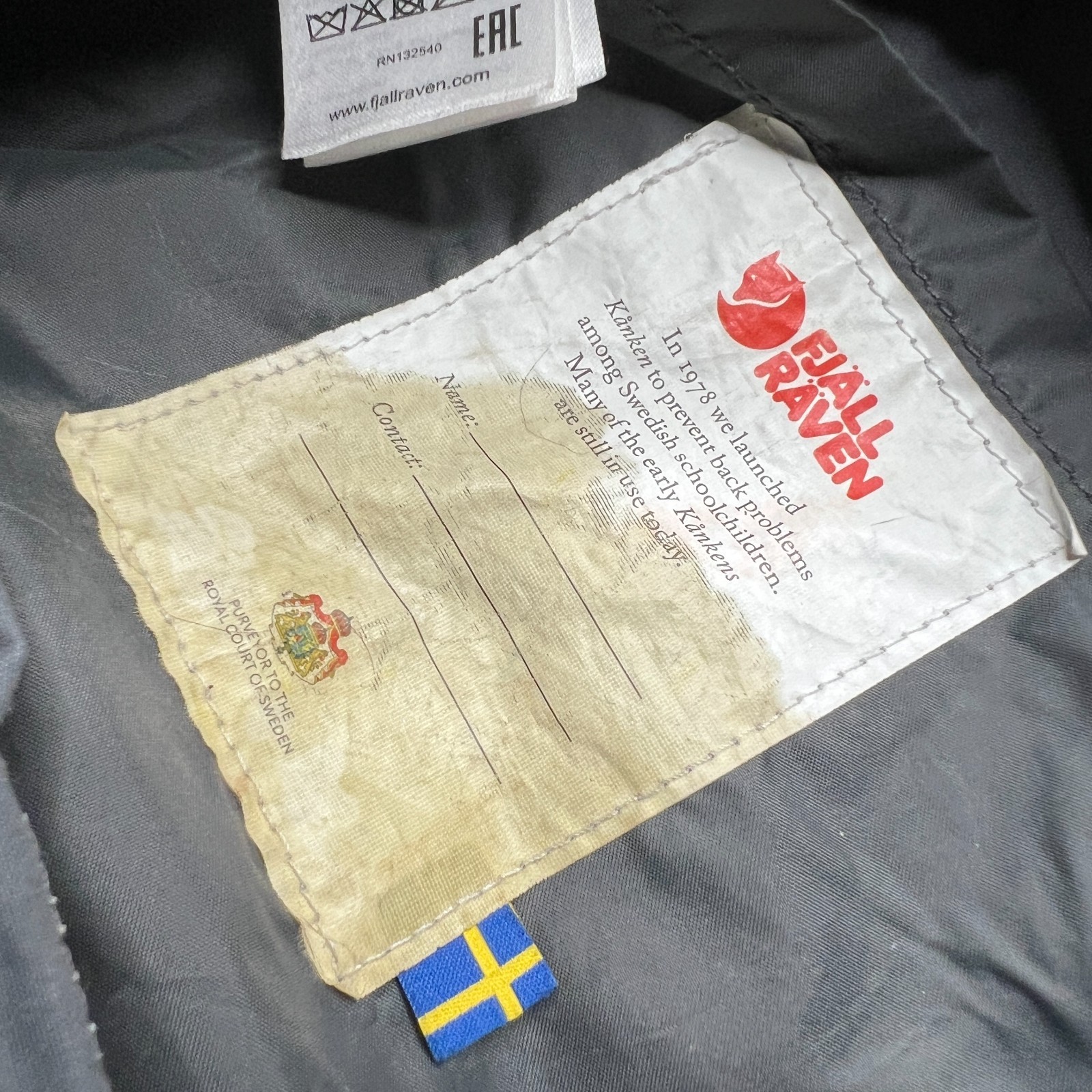 Fjallraven Kanken Classic Backpack Gray Iconic Fox Logo Sweden 23510