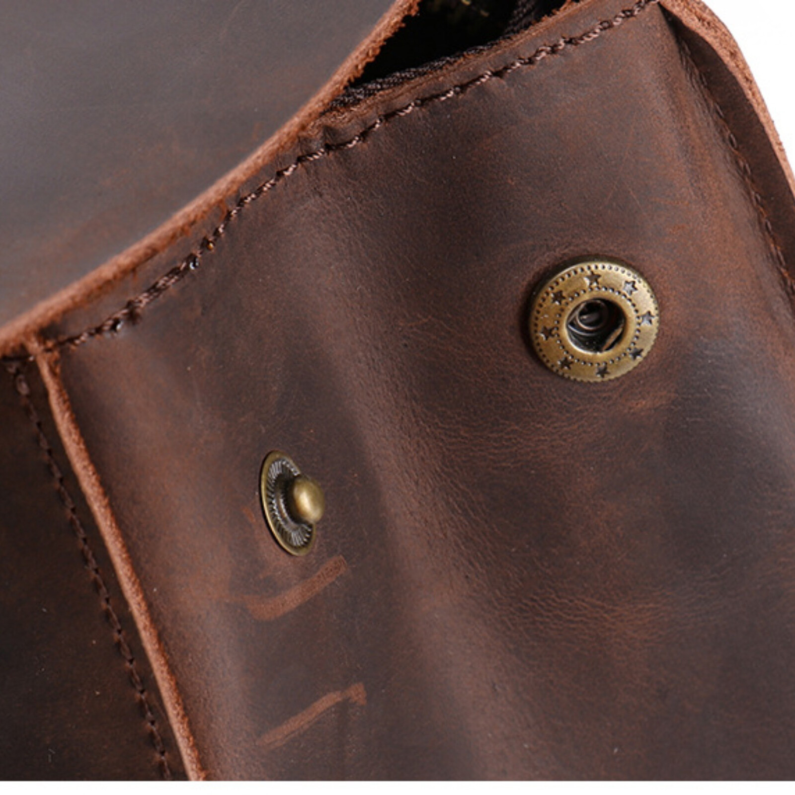 Mens Leather Backpack Brown Laptop Bag Vintage Travel School Rucksack