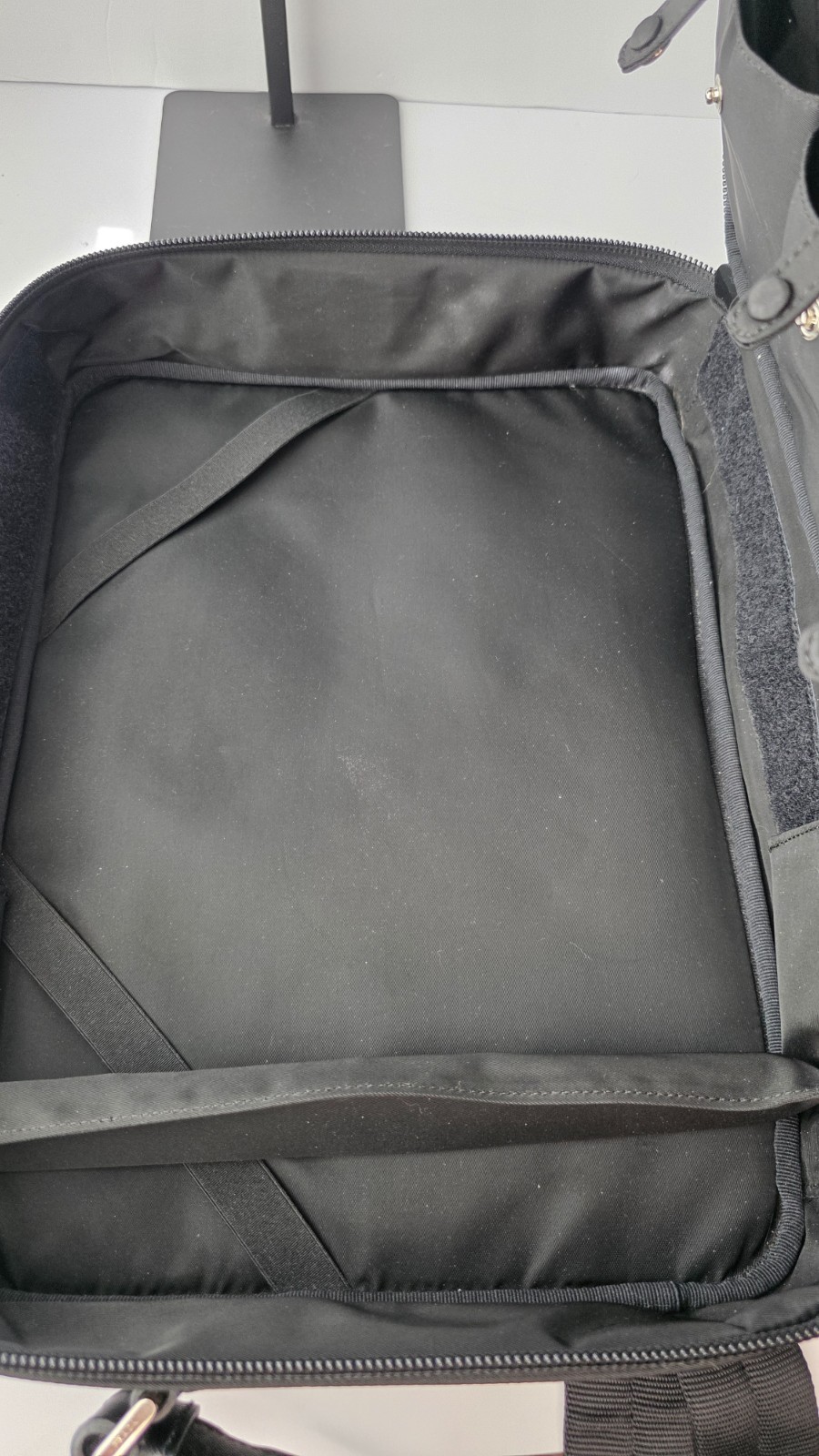 Authentic Prada Black Tessuto Nylon Briefcase Laptop Bag w/ Strap USA Seller