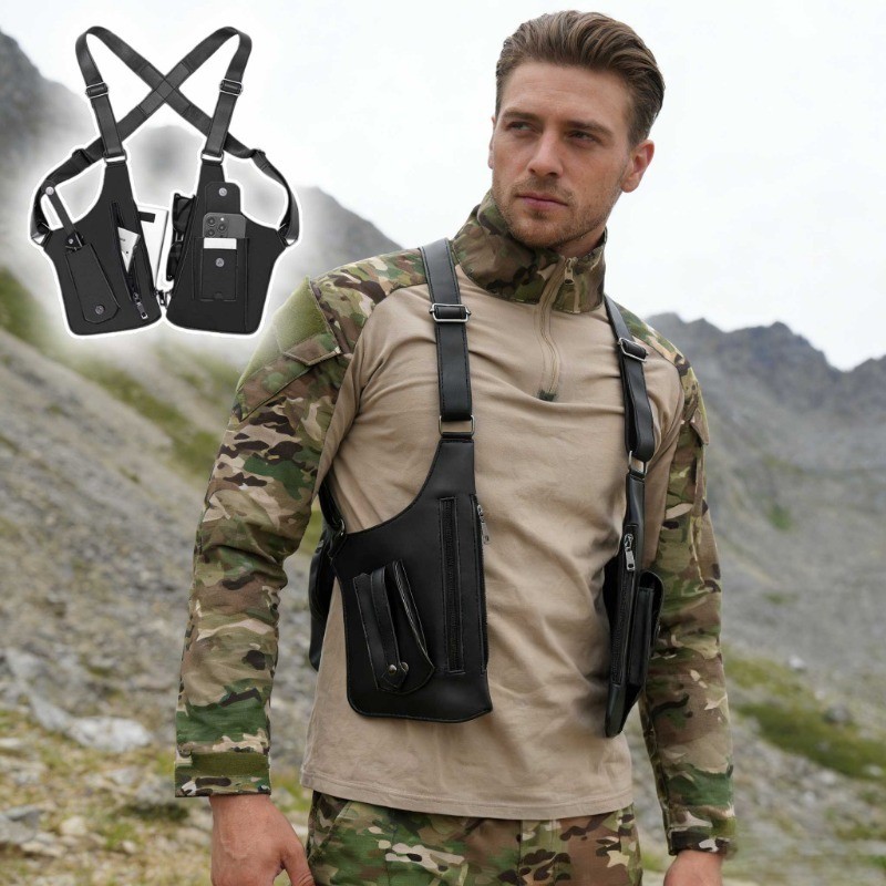 Shoulder Bag, Premium Leather Adjustable Underarm Shoulder Bag for Men