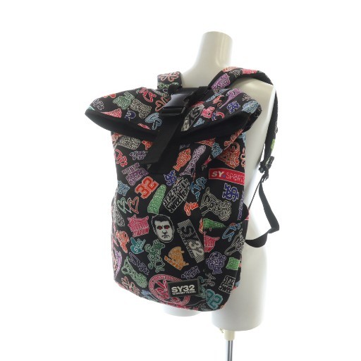 SY32 Sweet Years Rucksack Backpack Black Men’s AB Condition 17x16in