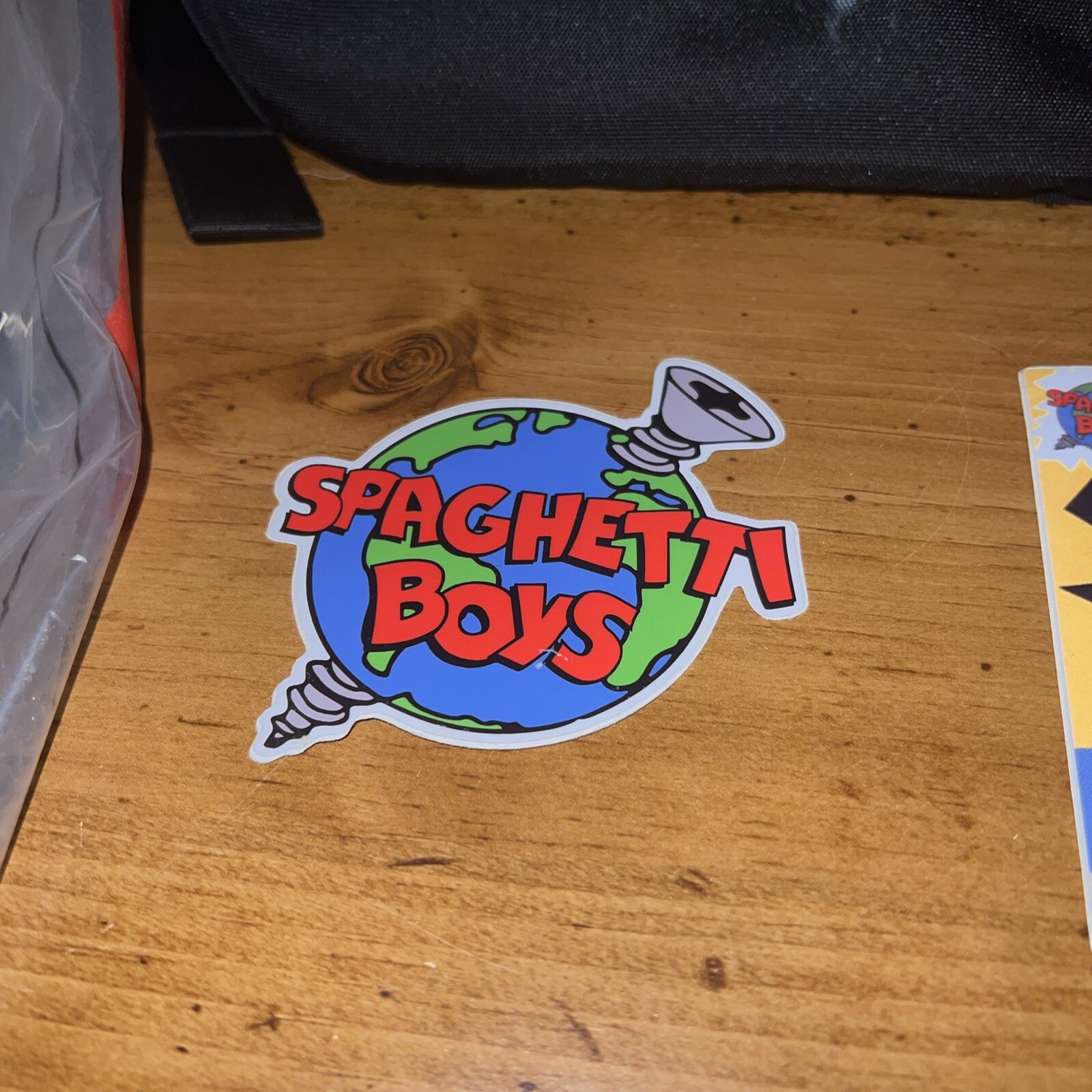 RARE Sprayground Spaghetti Boys Screw The World Backpack And Stickers Read Desc