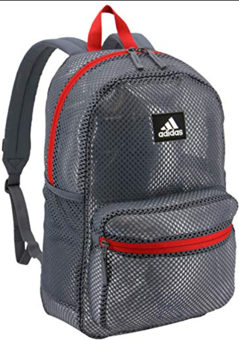 NEW ADIDAS HERMOSA II MESH Backpack Student Brasilia Creators Charcoal Scarlet