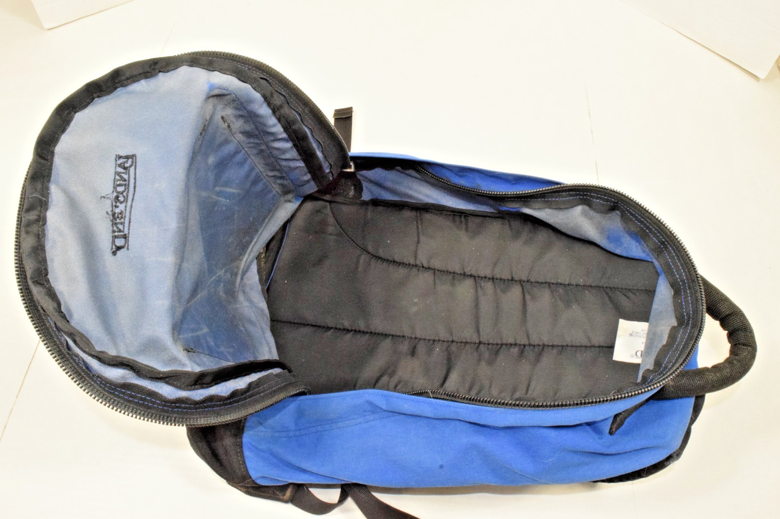 Vintage Lands End Backpack 90s Royal Blue Durable Nylon Daypack 16X11In