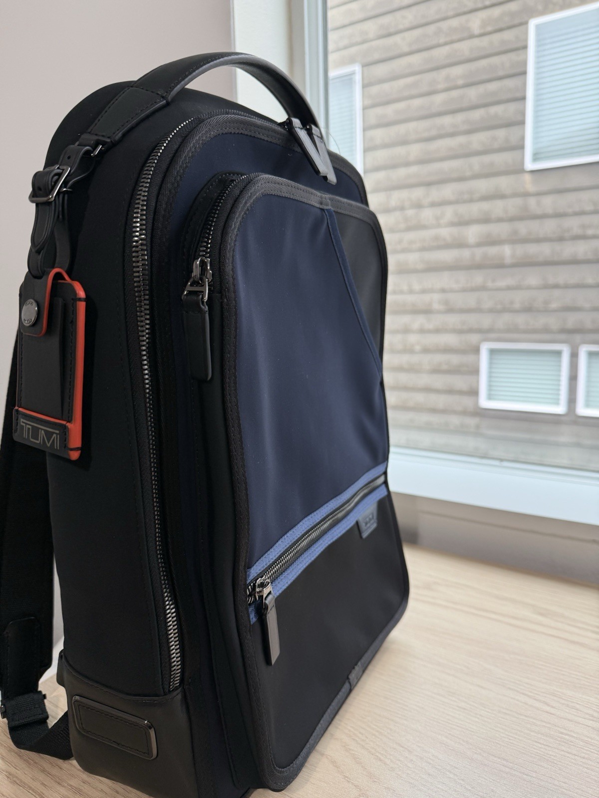 TUMI Harrison Bradner Backpack Travel Business Bag – Black And Blue