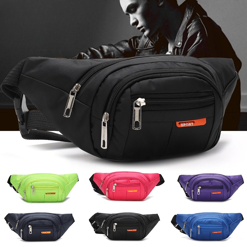 Men’s Waterproof Mobile Waist Bag Multifunctional Fanny Pack Bag Large Capacity