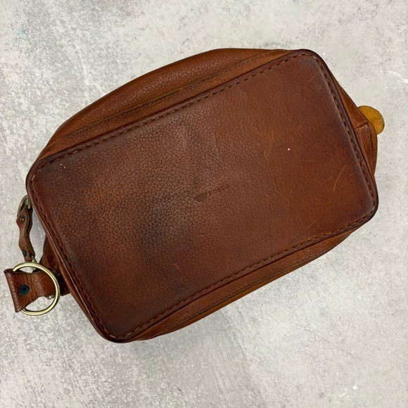 Bosca || Vintage Leather Shave Kit Dopp Kit Toiletry Travel Brown