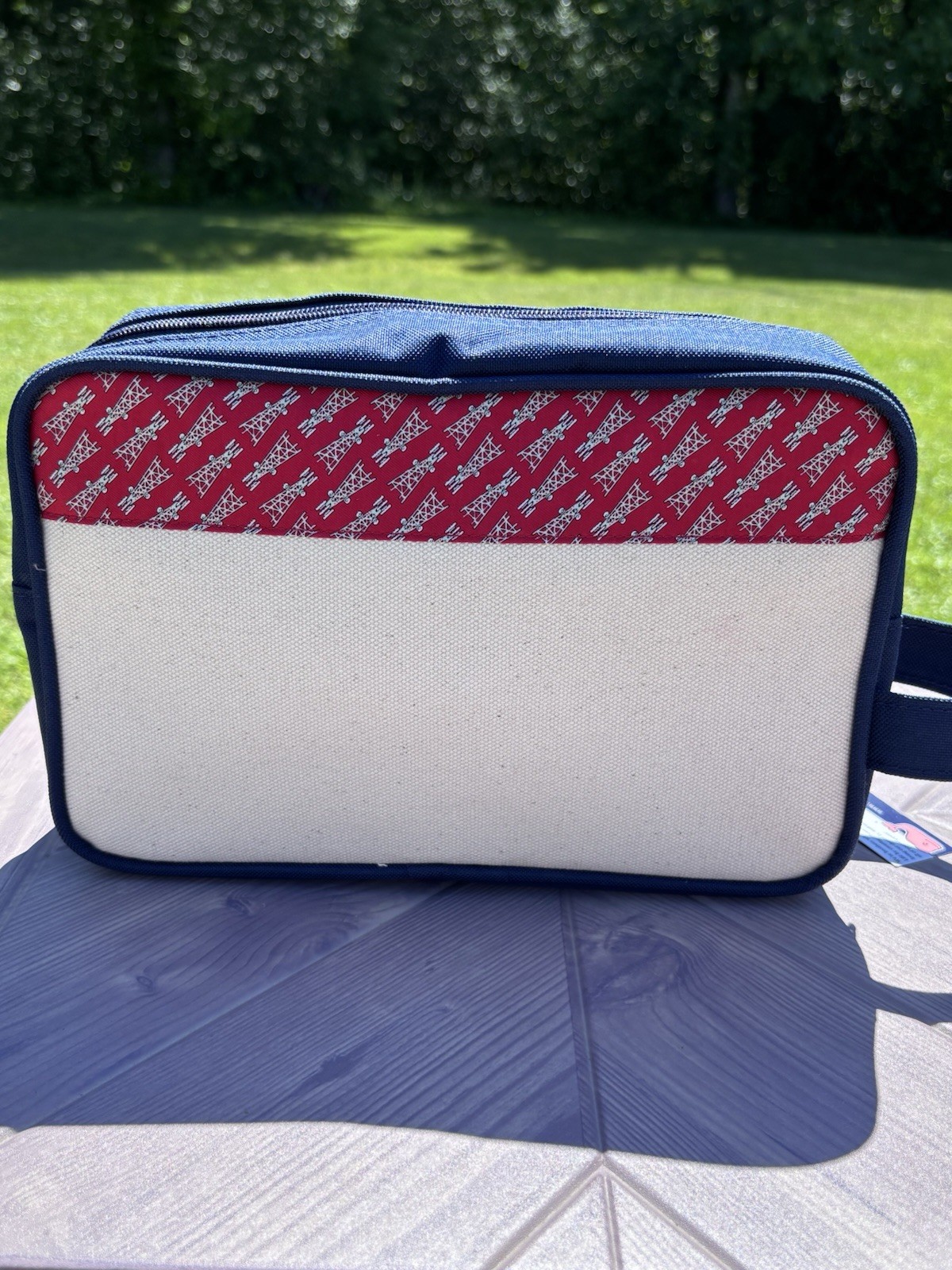 Vineyard Vines Custom Collection Travel Toiletry Bag Dopp Kit NWT Navy Canvas