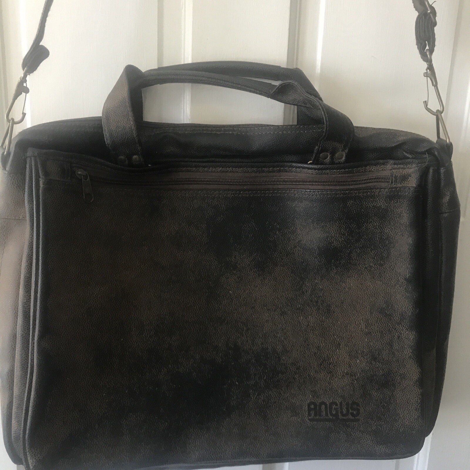 Angus Leather Satchel Briefcase Backpack Shoulder Strap Air-Tex Carry Luggage
