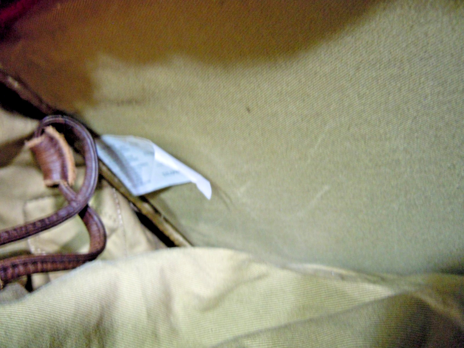 VTG LL Bean BACKPACK RUCKSACK wood Plaid Brown LEATHER Large “. #9