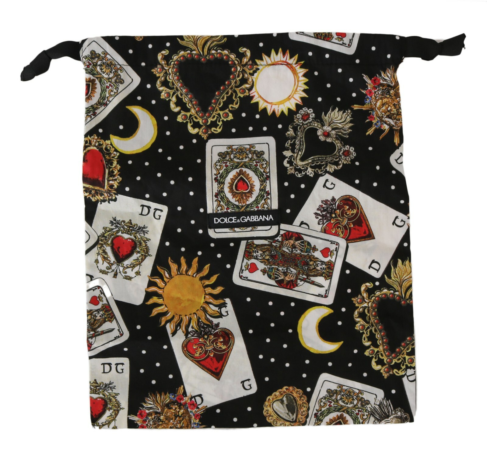 DOLCE & GABBANA Dustbag Cover Bag Card Heart Deck Drawstring Shoebag 33cm x 28cm