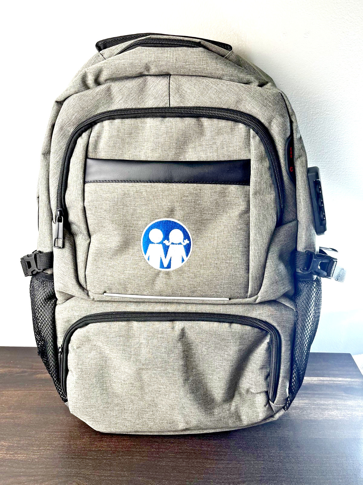 Backpack Padded Laptop Bag School Children Gray Pockets Hot Cold Pocket Work NEW