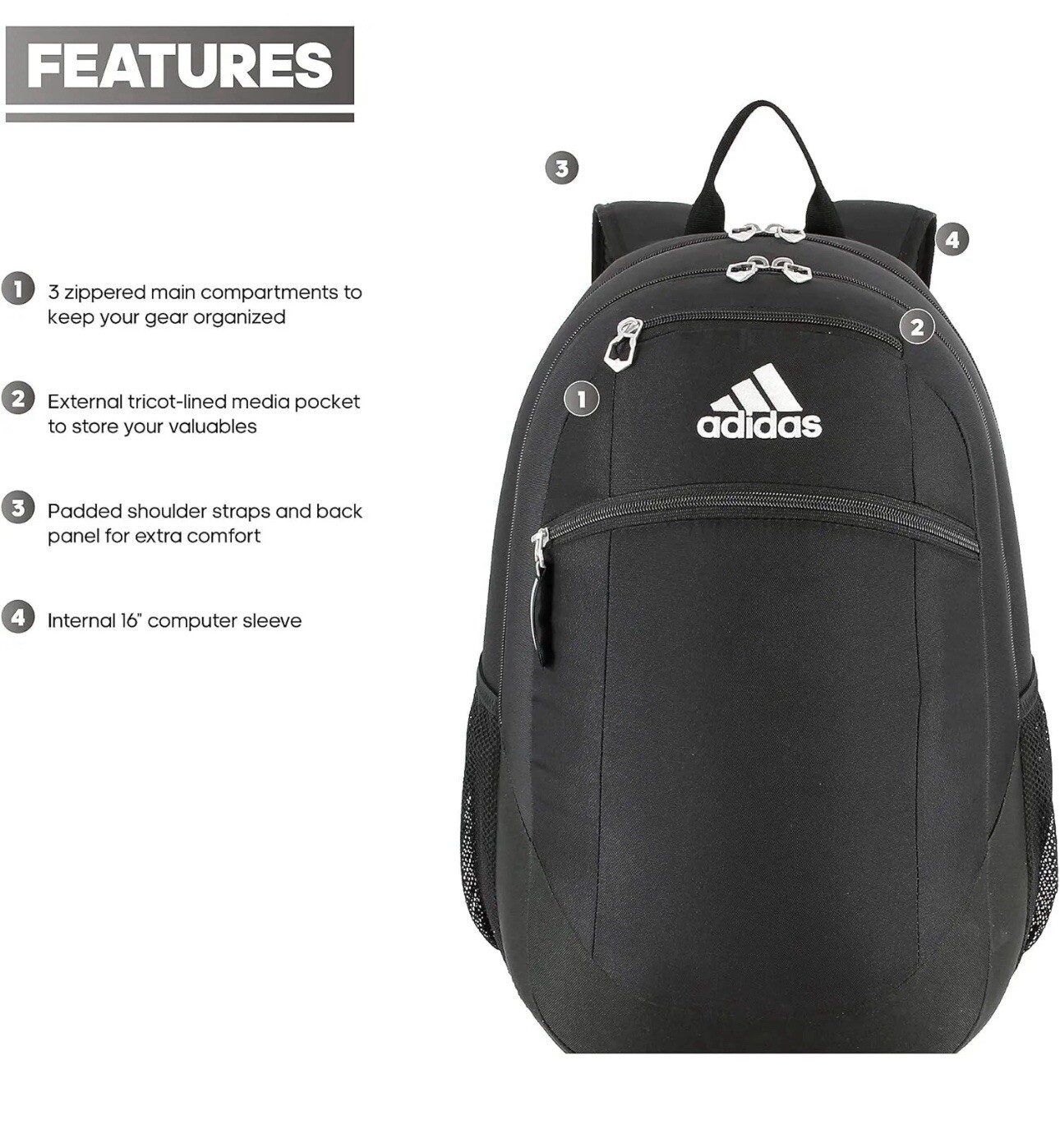 adidas Striker II Team Backpack. BLACK. Striker 2