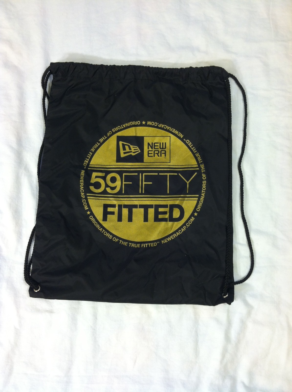 New Era 59Fifty Drawstring Backpack 5950 Promo Black and Gold