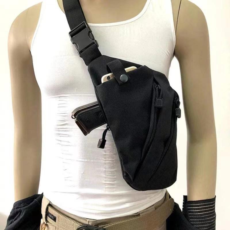 ANTI-THEFT SLING CHEST BAG RIGHT HANDED NYLON PASSORT BAG POUCH