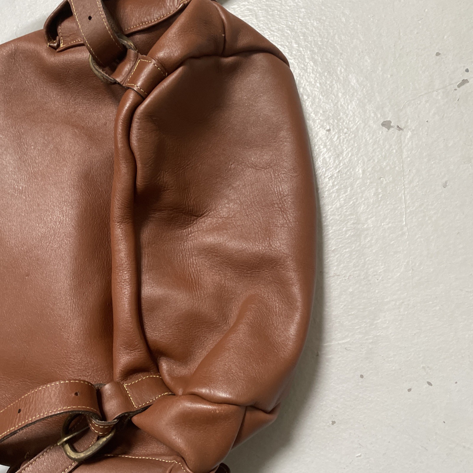Custom Hide Genuine Leather Brown Rucksack Original Backpack Made In USA $669