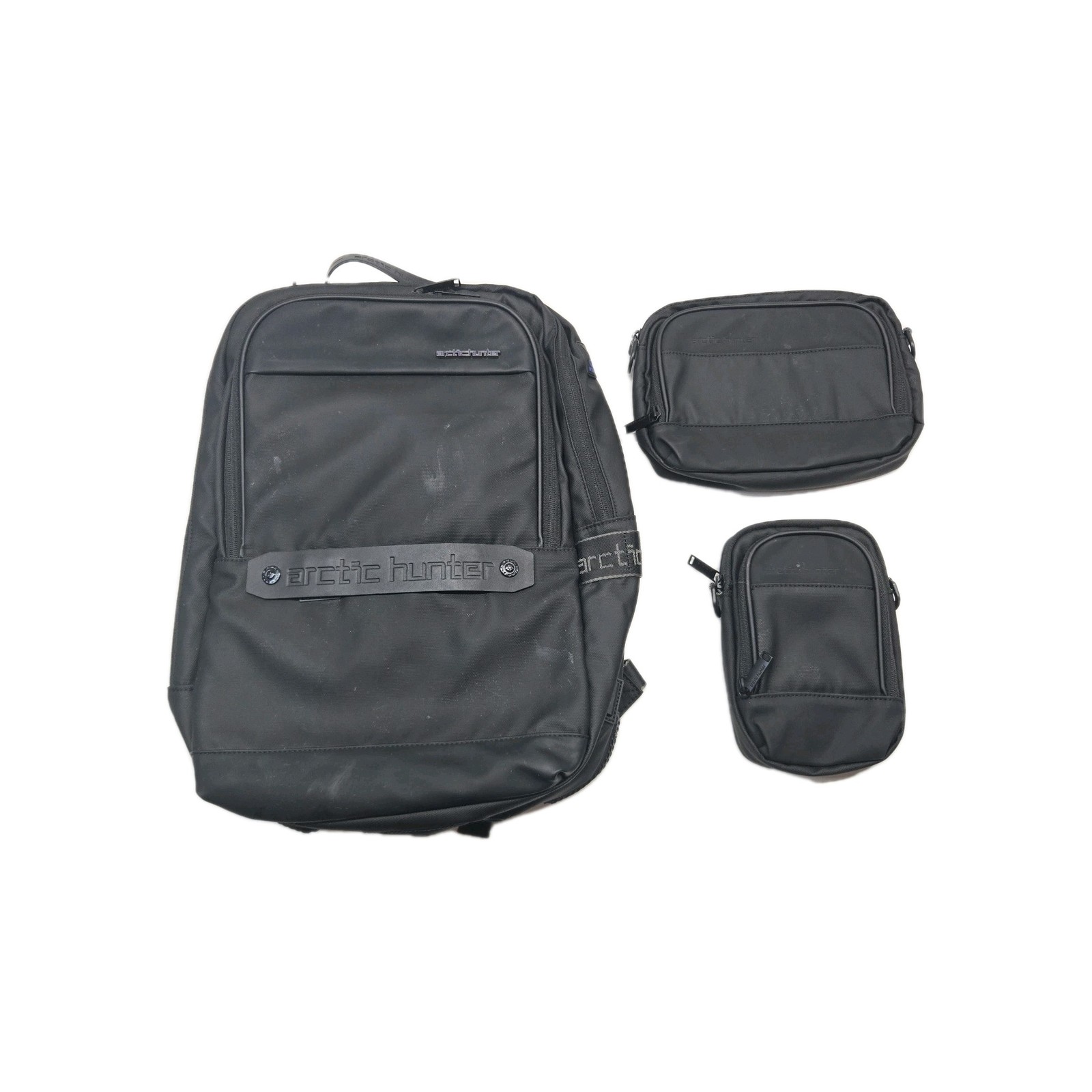 Arctic Hunter Modular Backpack Set w/ Detachable Pouches Black Travel Bag 3 In 1