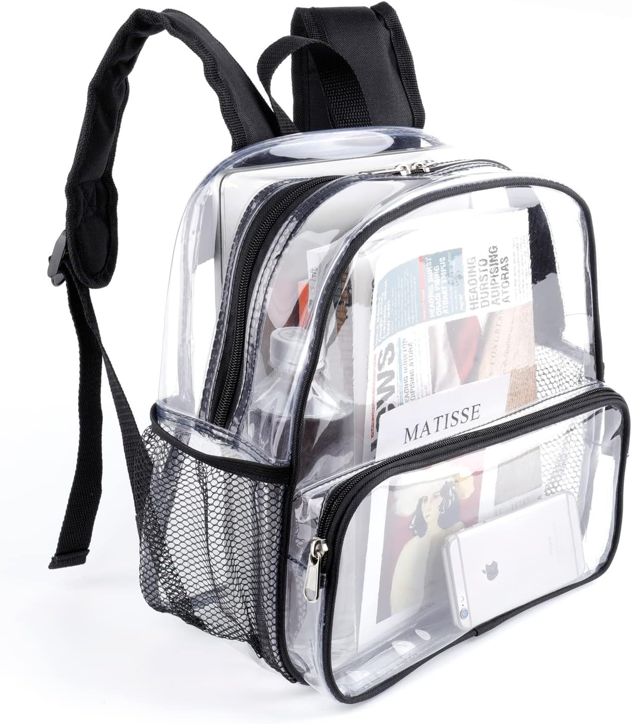 Clear Backpack for Stadium Events 12X6X12 Clear Bag Stadium Backpack Mini Small
