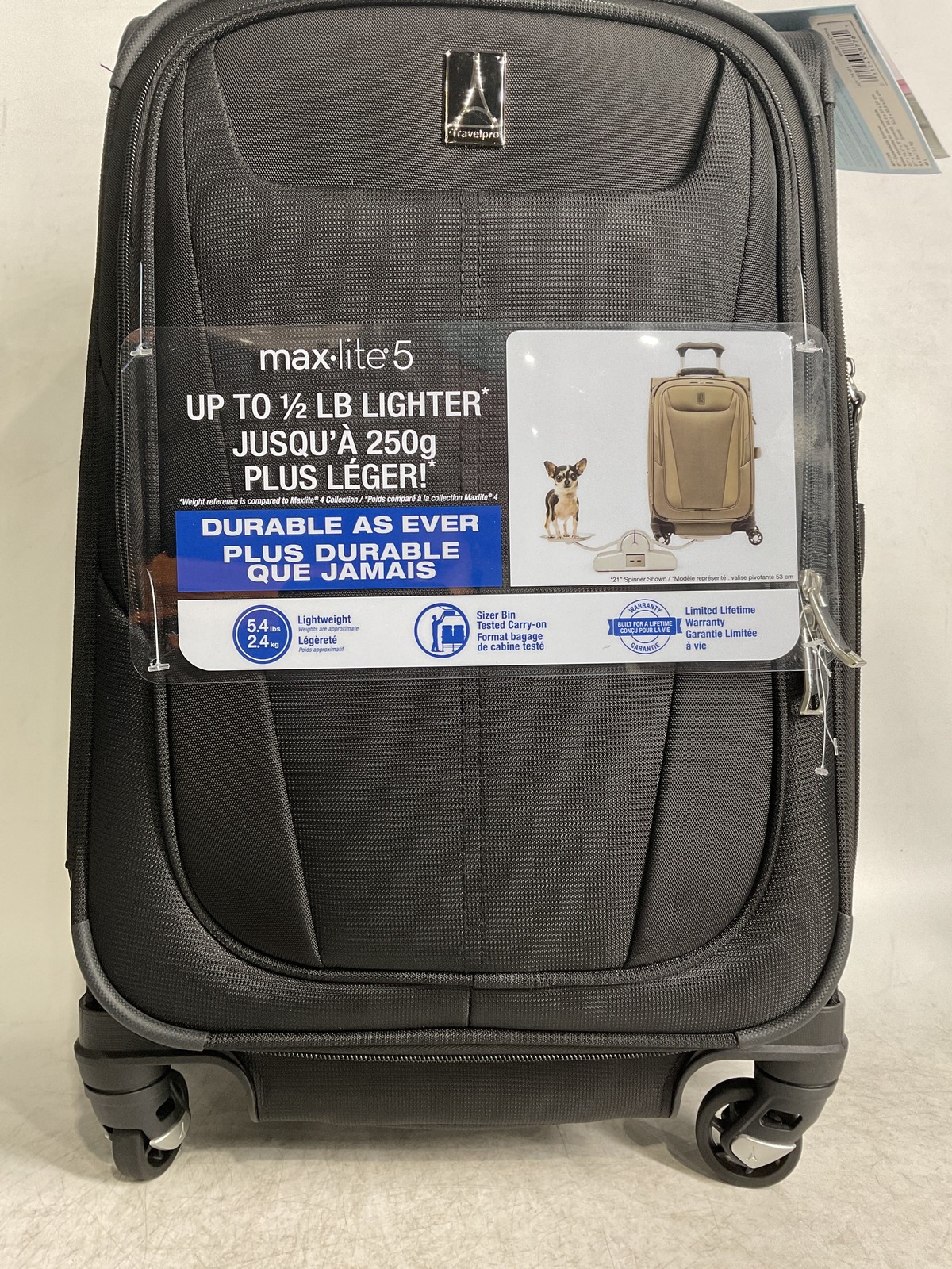 Travelpro Maxlite 5 Softside Expandable Luggage with 4 Spinner Wheels, 21 In U97