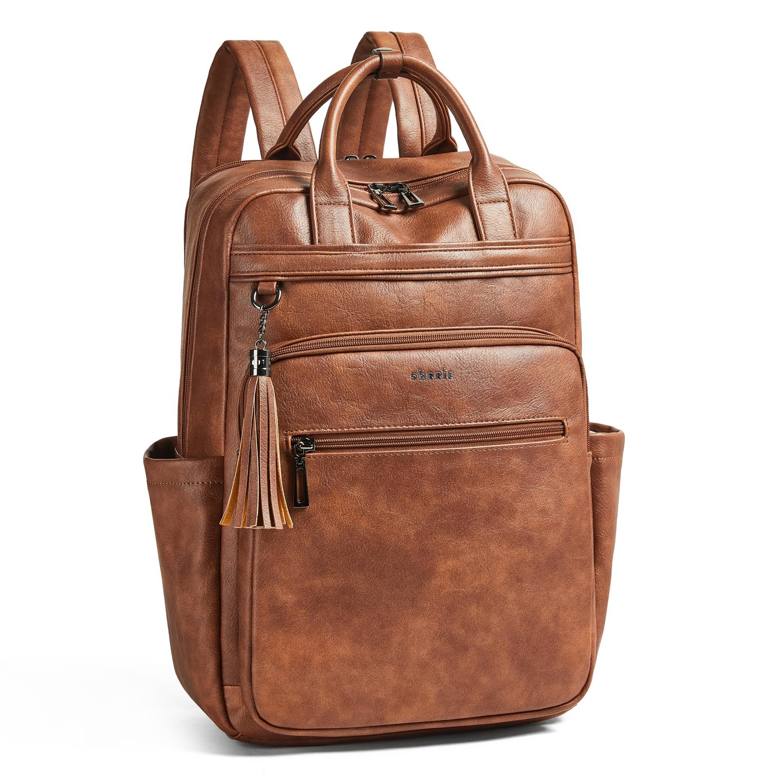 Laptop Backpack for Women 15.6 inch Travel Leather Backpack Purse Work Comput…