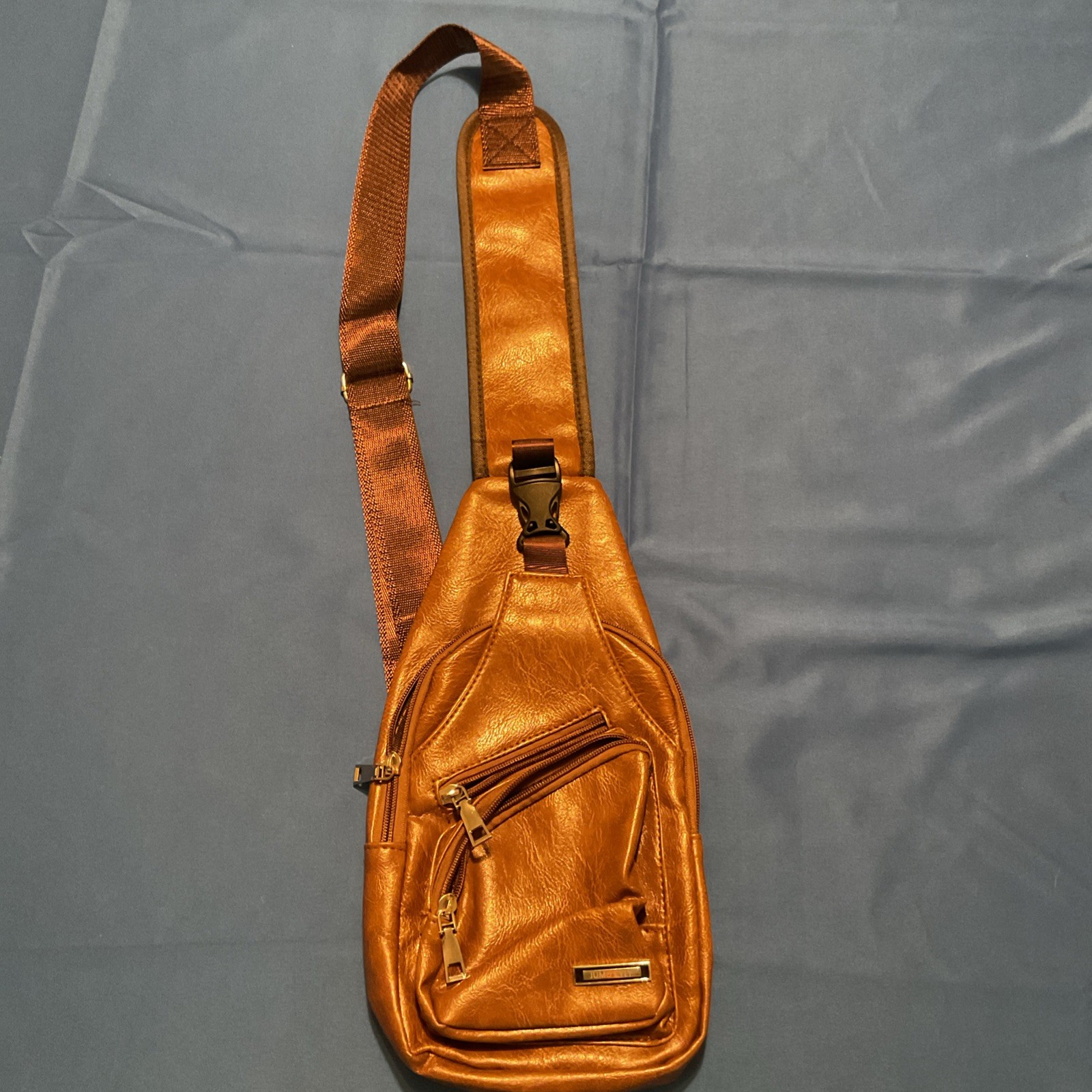 JUMO CYLY Polyurethane Leather Men’s Shoulder Crossbody Sling Bag with USB Port
