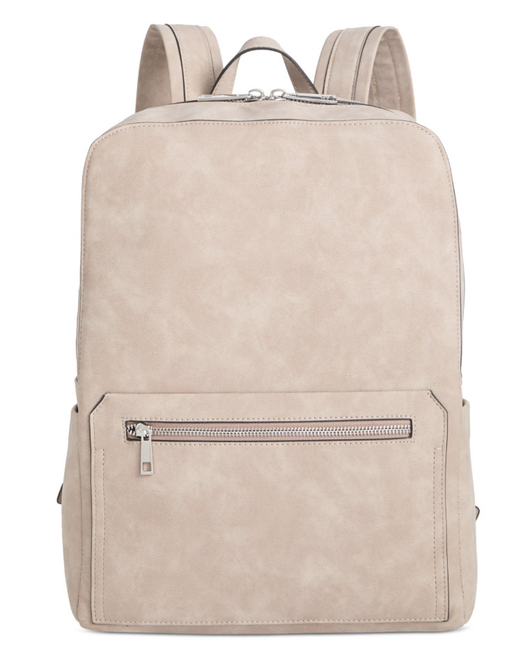 Alfani Men’s Medium Backpack Beige One Size Sleek Modern Commute Office Travel
