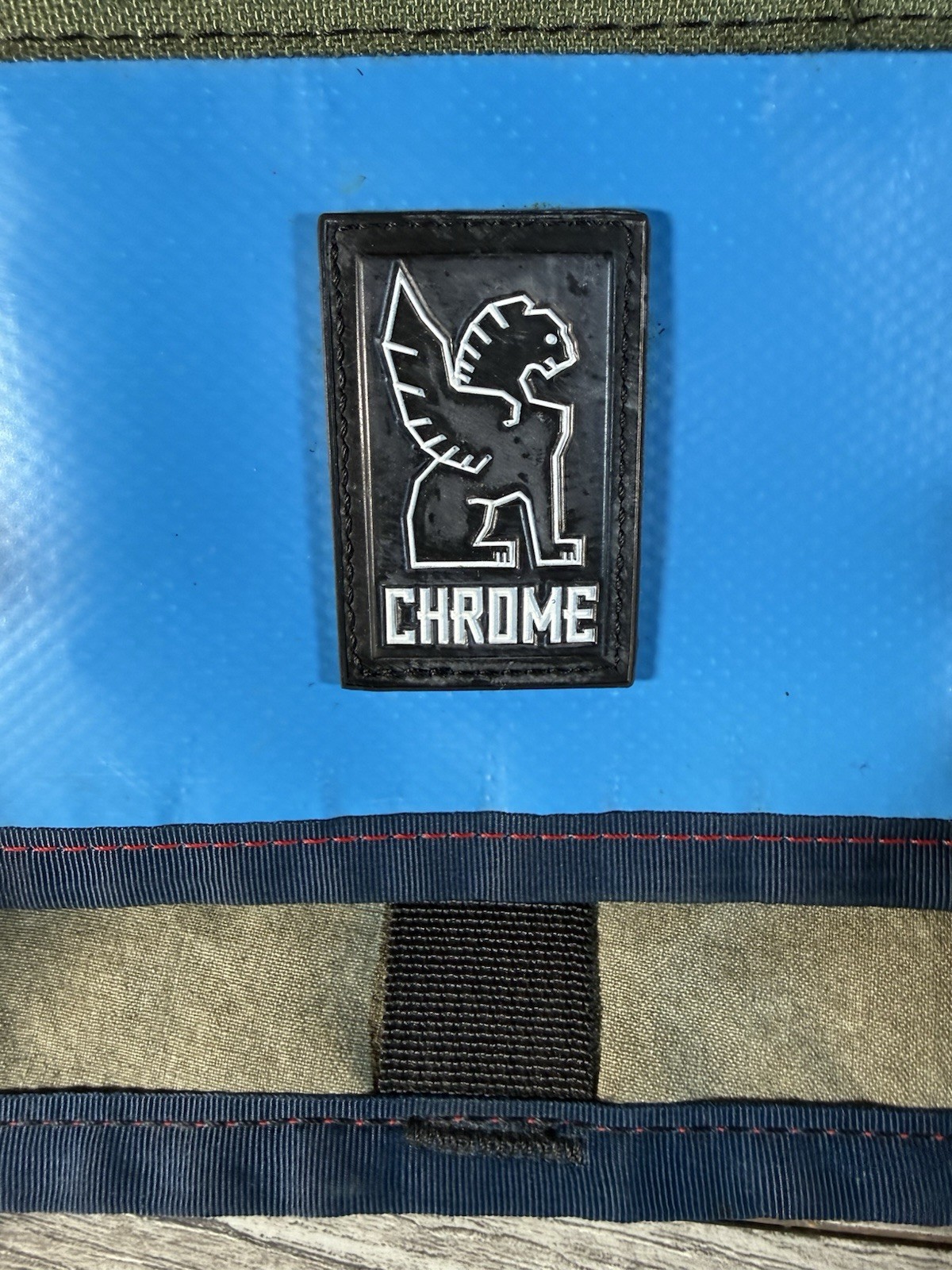 Chrome Industries Messenger Bag Navy Green Metro Seat Belt Flap City