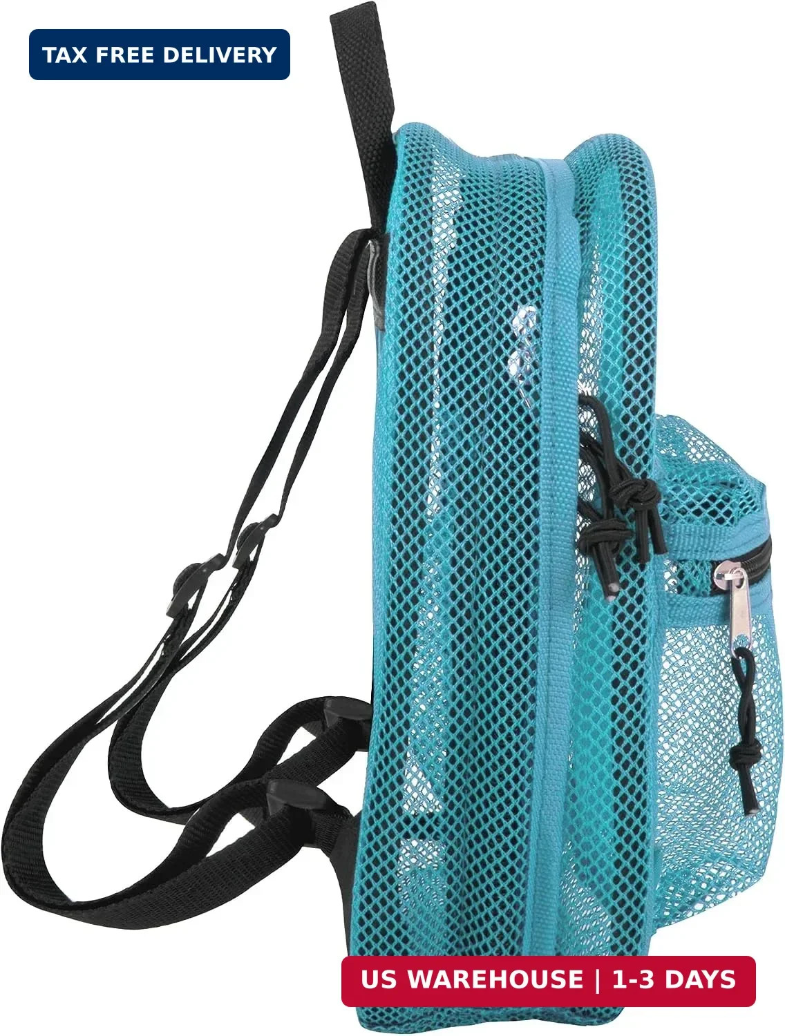 Womens Mesh Backpack Transparent Mini 11in School Travel Bag