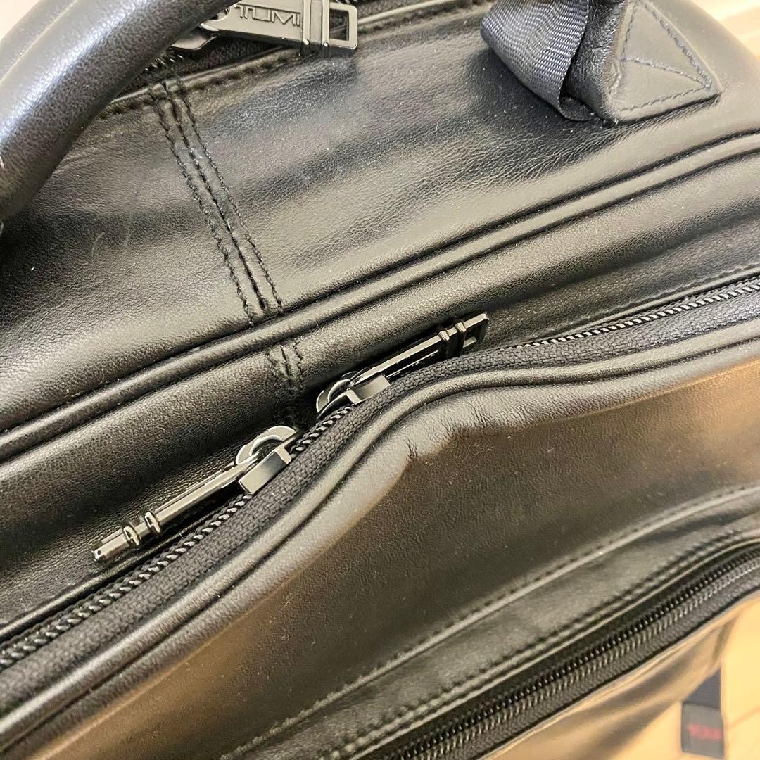 TUMI 9644D3 Leather Backpack 19cm Stylish Business Used Korean-made G3 generatio