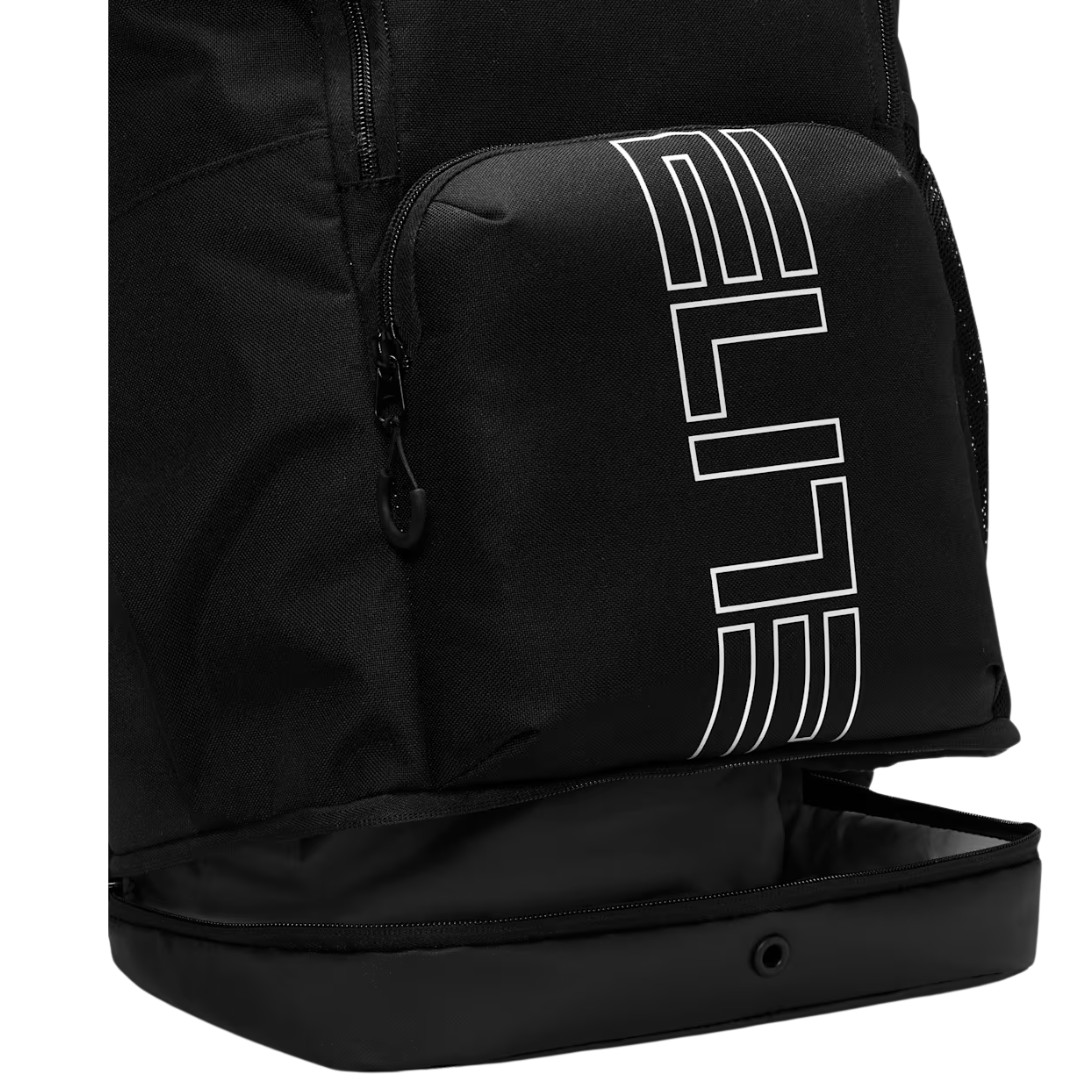 Nike Varsity Elite Backpack Black and Metallic Silver HM9965-010 32L