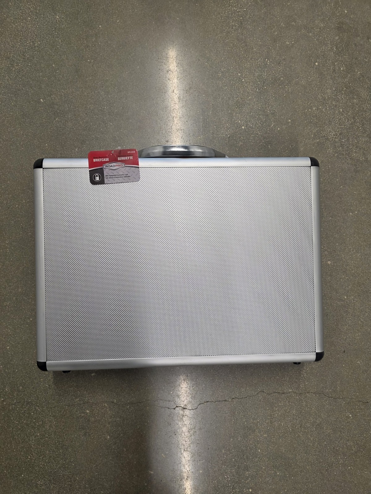 RoadPro Silver Locking Briefcase/Document Case Combination Lock Top Handle