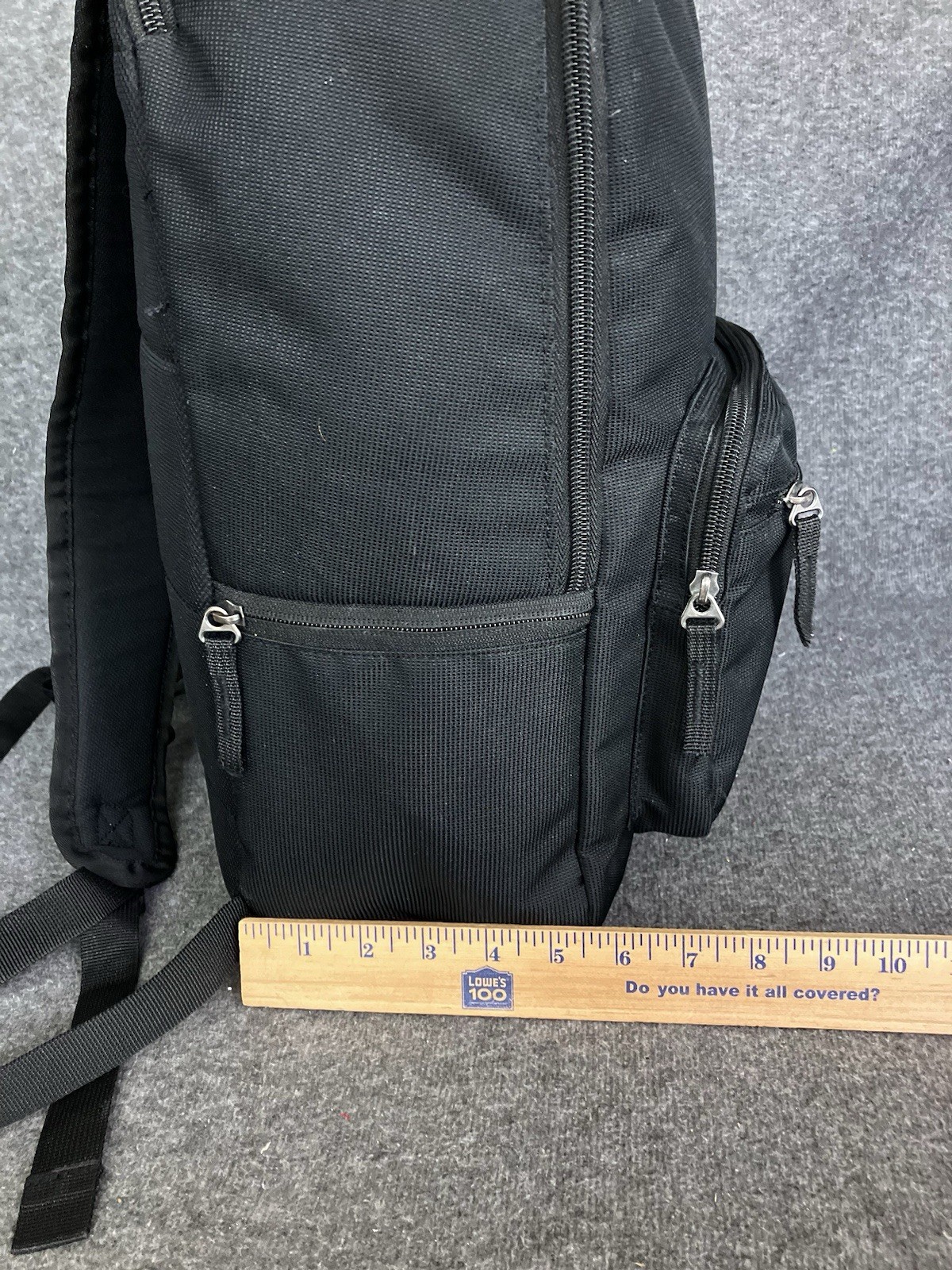 Nike Heritage Eugene School Backpack 23L All Black Logo Classic Day Gym Bag Book