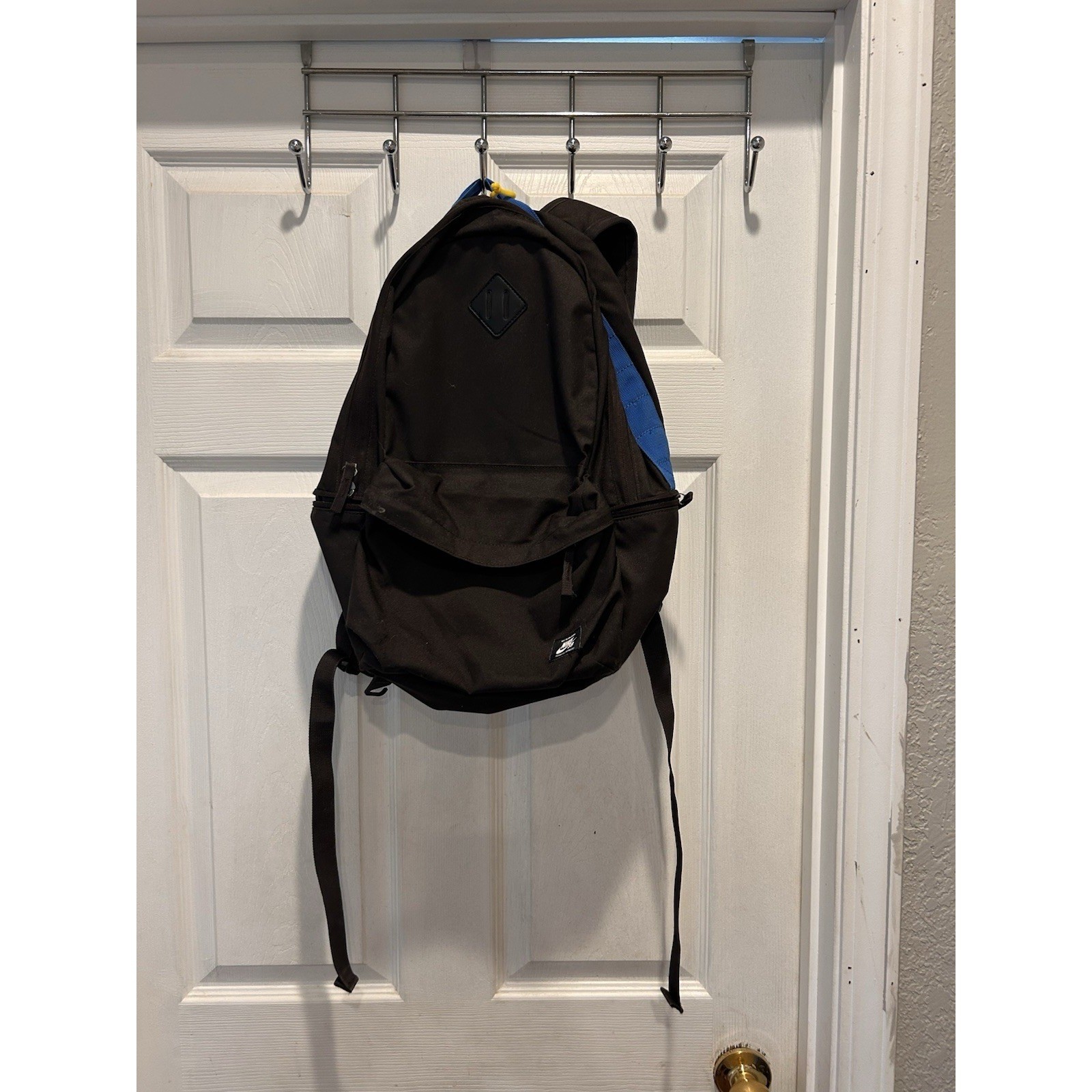 Nike SB Backpack Black Blue Skateboarding School Bag Padded Straps RN 56323