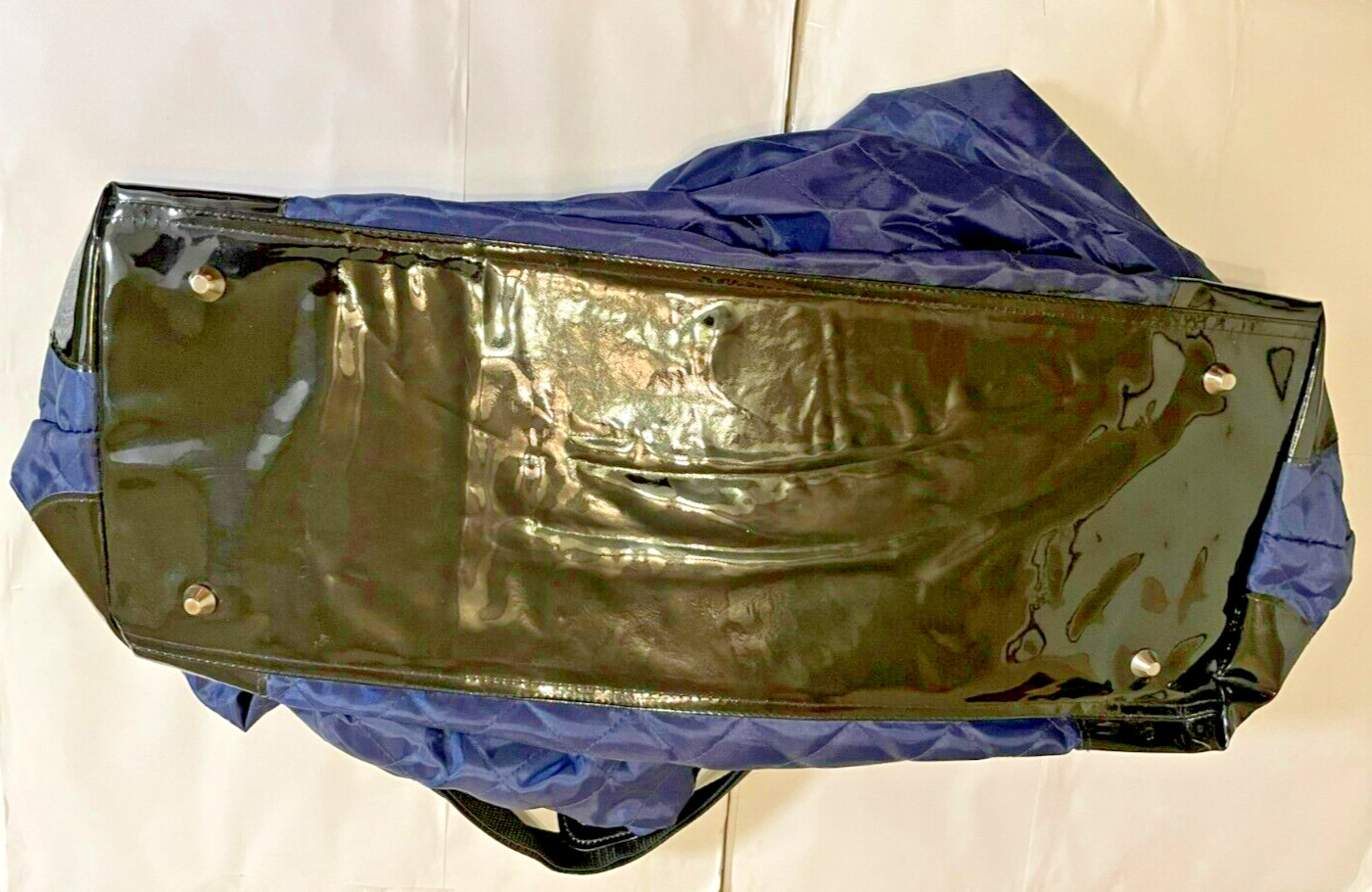 Macys Large Navy Blue Duffel Overnight Bag New With Tags Please Read