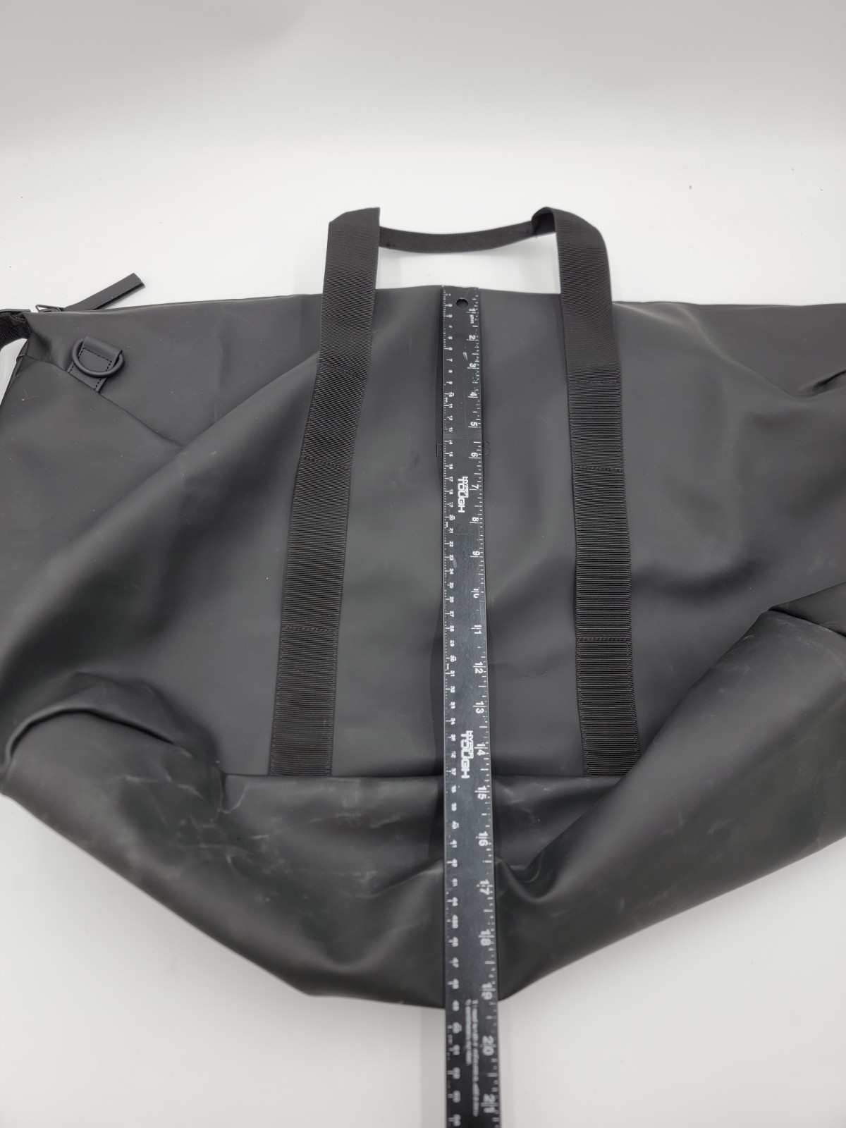 Rains MEDIUM Overnight Bag in Black Polyester w/Polyurethane Coat Waterproof Zip