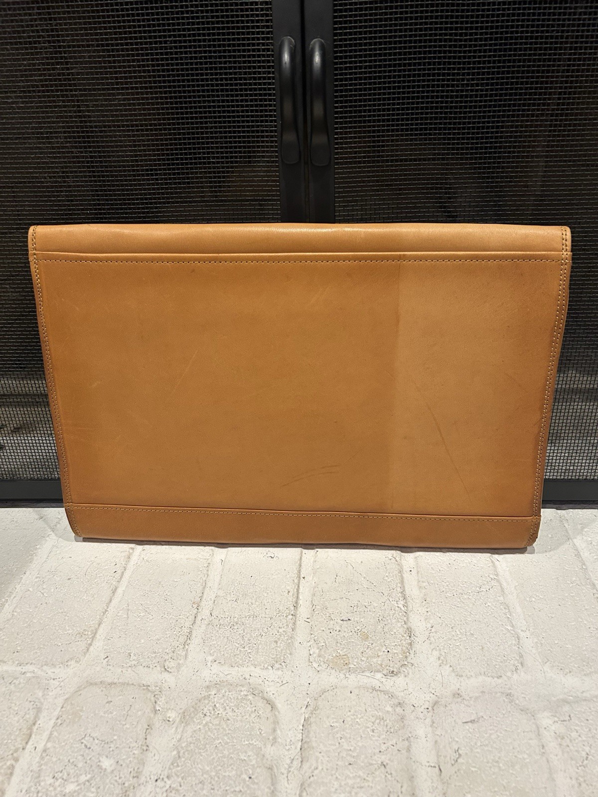 John Hancock Leather Under Arm Document/Laptop/Portfolio Sleeve W/Closing Flap