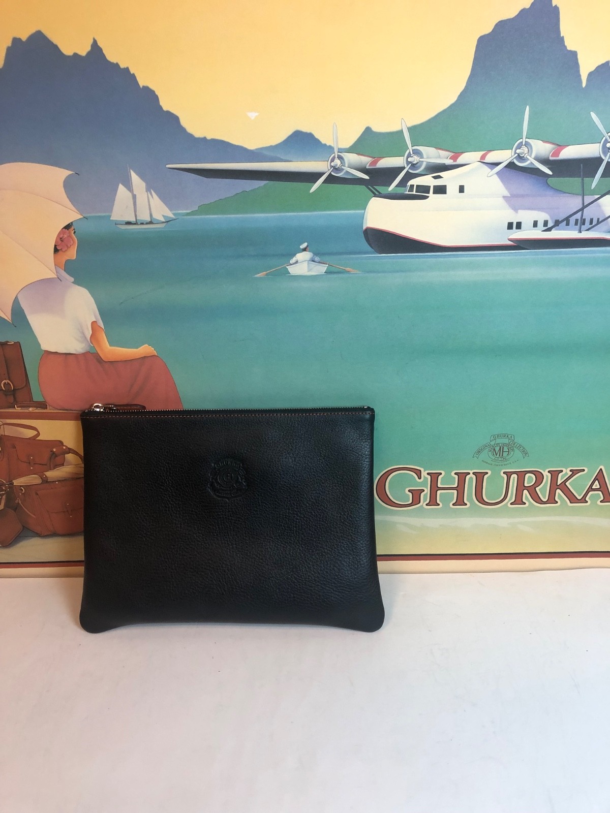 Ghurka Original Collection No. GA 65 Leather Travel Pouch/McLaren Manual Pouch