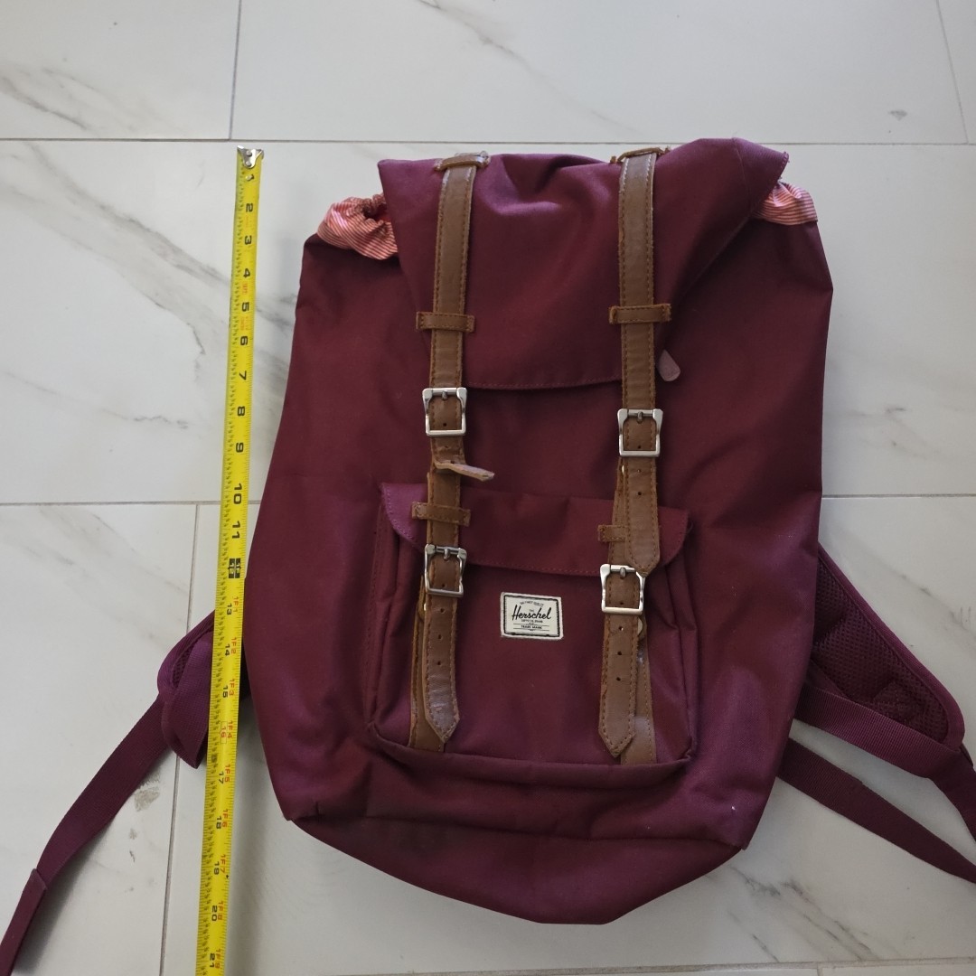 HERSCHEL Supply Co. 21L BACKPACK Little America Maroon Flap Top Drawstring Mid